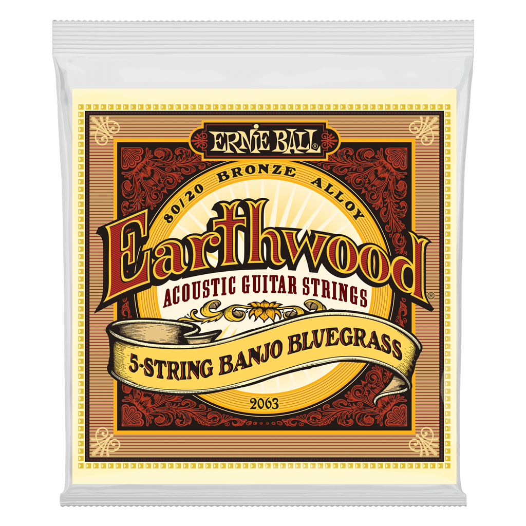 Ernie Ball Earthwood 2063 Frailing 5 String Banjo Strings (.009 - 0.20)
