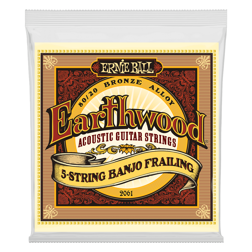 Ernie Ball Earthwood 2061 Frailing 5 String Banjo Strings (.010 - 0.024)