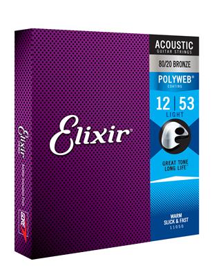 Elixir PolyWeb 80/20 Bronze Acoustic Guitar Strings (12-53)