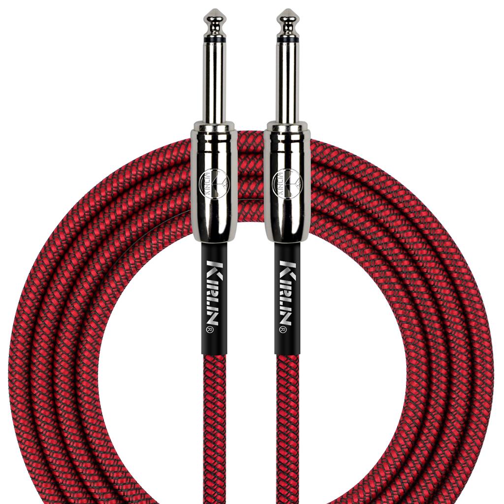 Kirlin Straight 20ft Guitar Cable ~ Red