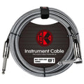 Kirlin Straight to Angled 10ft Guitar Cable ~ Silver