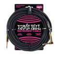 Ernie Ball Braided Instrument Straight 1/4" Cable 10ft (Gold Ends) ~ Black